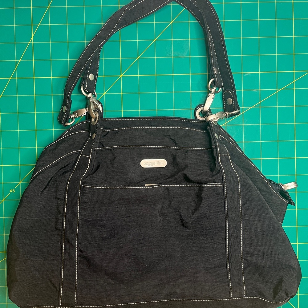 Black Shoulder Tote Bag by Baggallini